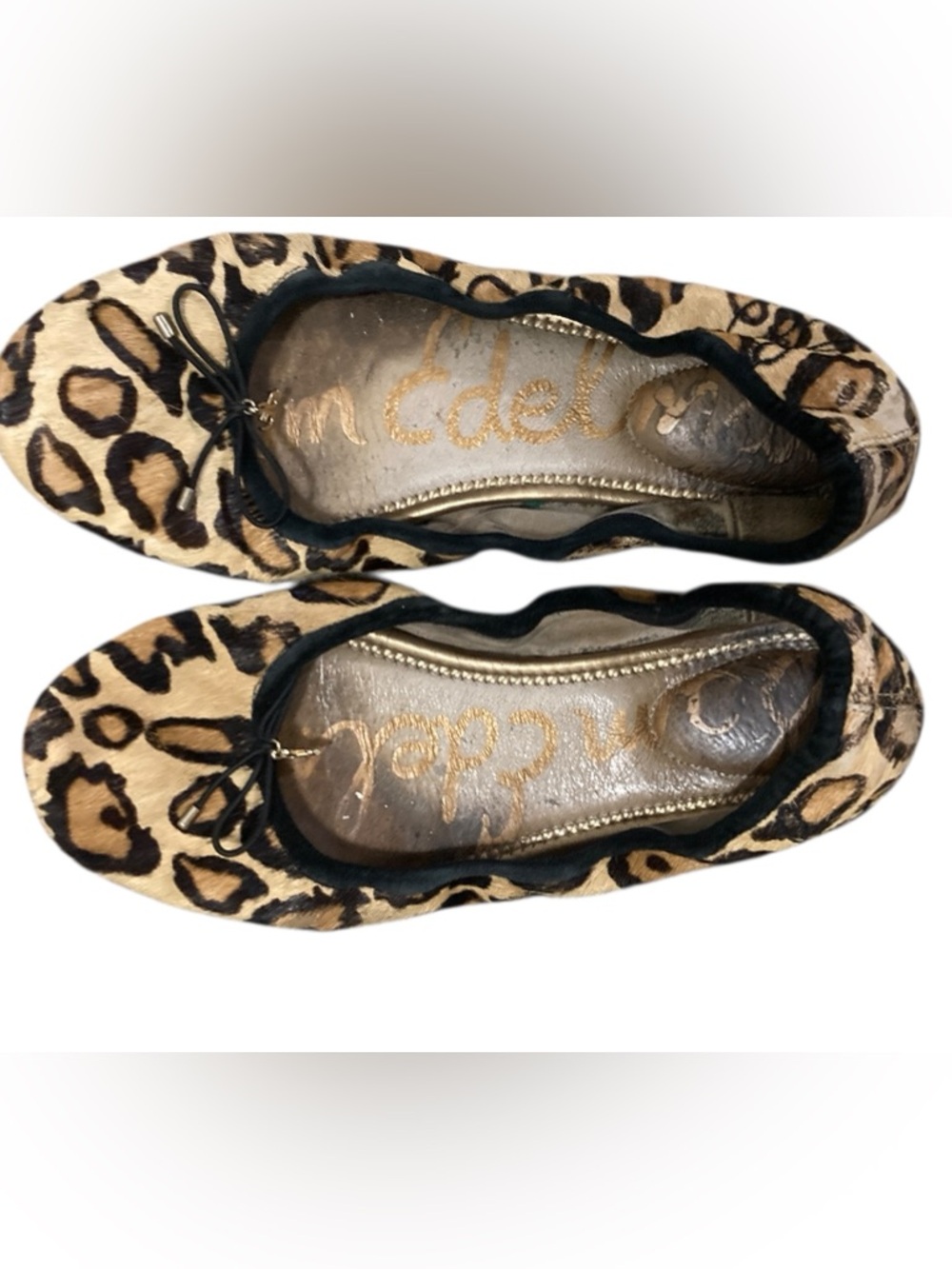 Sam Edelman Leopard Print Ballet Flats - Calves Hair- Sz 9.5